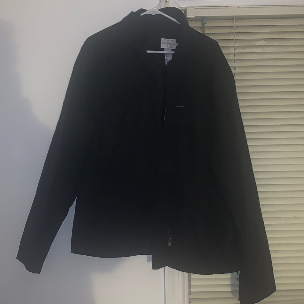 Calvin Klein work jacket suede material.